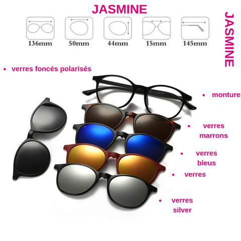 Les JASMINE -  Lunettes de soleil 5 en 1