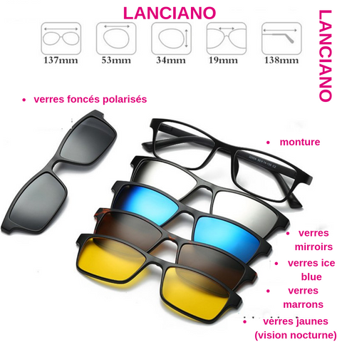 Les LANCIANO - Lunettes de soleil 5 en 1